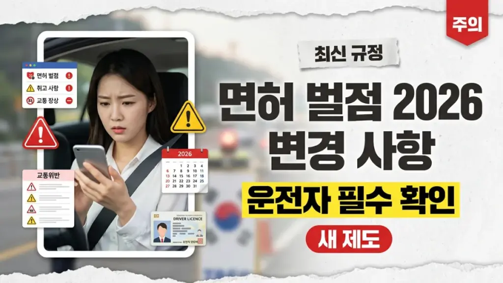 한국 면허 벌점 제도 2026