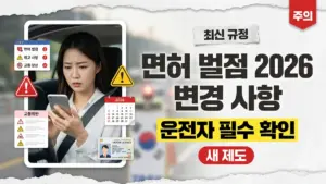 한국 면허 벌점 제도 2026